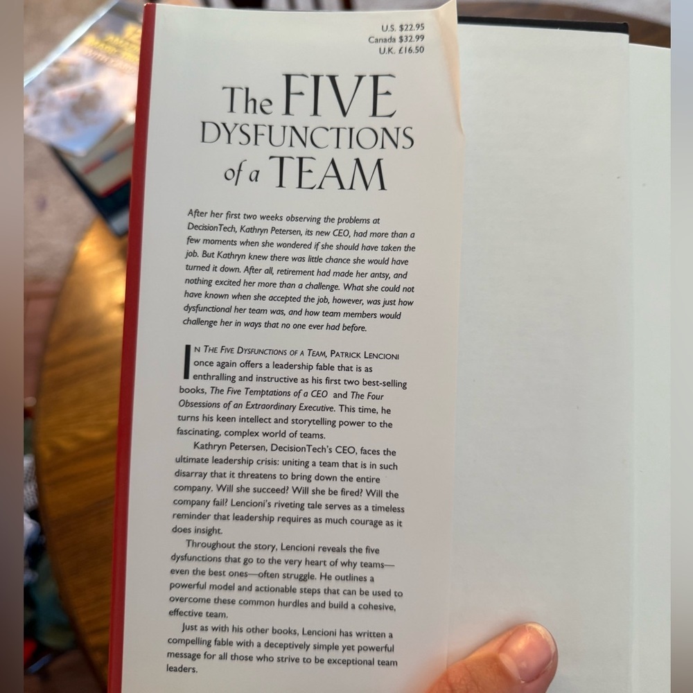 Five Dysfunctions of a Team by Patrick Lencioni - Picture 3 of 3